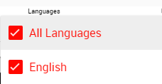Languages options