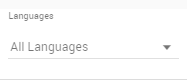 Languages dropdown
