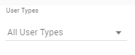 User Types dropdown